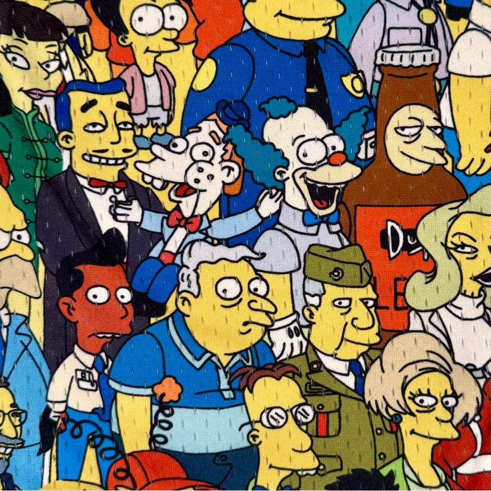 Maxima Simpsons Collage Shorts Mens Small 20th Century Fox Varsity Athletic Bart - Picture 4 of 8